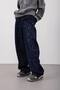Shiny Studded Baggy Navy Blue Women's Jeans - 5