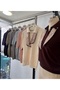 Polo Neck Scarf Detail Short Sleeve Slim Fit Knit Bluse - 5