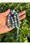 Natural Blue Apatite Prayer Tasbih Misbaha , 33 Beads, 10mm - 5
