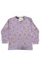 Lila Flower Patterned 100% Cotton Twill Fabric Girls' Pajama Set - 5