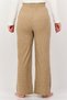 Women Regular Fit Ribbed Sleepwear Bottom, Brown - 3