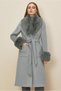 Coat with Belt and Fur Detail 90613 - 2