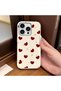 iPhone 16 Pro Compatible White Leather Textured Silicone Protects Camera Shock-Absorbing Case Heart