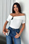 Women's Buckled Off-Shoulder Blouse – Urban Accent - 2