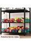 5-Tier Kitchen Storage Shelf, Standing Bakers Rack, 2 Large Wire Basket - 4