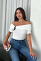 Women's Buckled Off-Shoulder Blouse – Urban Accent