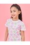 Girls White Floral Print T- Shirt - 4