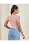 Women Mauve Printed Casual T-Shirt - 3