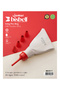 6-Piece Icing PVC Bag and Nozzle Set - Professional Cake Decorating Kit, Red/White, BB3917 - 2