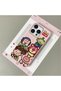 iPhone 14 Pro Max Compatible Pink Leather Textured Silicone Protects Camera Shock-Absorbing Case Cartoon - 2