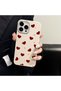 iPhone 11 Compatible White Leather Textured Silicone Protects Camera Shock-Absorbing Case Heart - 5