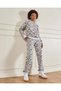 Senior Girls White Printed Track Pants - 5