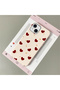 iPhone 14 Plus/15 Plus Compatible White Leather Textured Silicone Protects Camera Shock-Absorbing Case Heart - 2