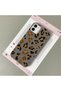 iPhone 12/12 Pro Compatible Gray Leather Textured Silicone Protects Camera Shock-Absorbing Case Leopard - 2
