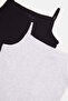 Girls White And Black Vest Set (Pack Of 2) - 3