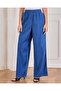 Women Blue Wide Leg Denim Trousers