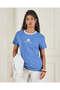 Women Blue Printed Round Neck T-Shirt - 6