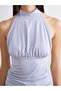 Soulife grey halter neck ruched blouse - 3