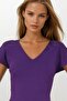Women's Purple Openwork Sleeves Slit Detailed Knitwear Blouse Vs00264 - 2