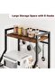 5-Tier Kitchen Storage Shelf, Standing Bakers Rack, 1 Large Wire Basket - 2