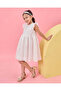 Girls White Embellished Dress - 5