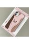 iPhone 12/12 Pro Compatible Pink Leather Textured Silicone Protects Camera Shock-Absorbing Case Butterfly - 2