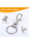 Mixed Size 50PCS Swivel Snap Hooks With Key Rings Metal Swivel Lobster Claw Clasps In Clasps In Asso - 5