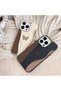 iPhone 15 Compatible White Leather Textured Silicone Protects Camera Shock-Absorbing Case Butterfly - 6