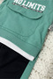 Baby Boy Set Mint Green No Limits Printed Hooded Sweatshirt Bottom Top Set - 3