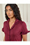 Women Purple Plain Collared Nightshirt - 8