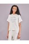 Senior Girls Grey Melange Scuba T-Shirt
