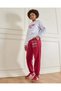 Senior Girls Red Printed Track Pants - 5