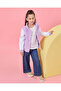 Girls Lilac And White Embroidered Jacket - 5