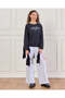 Senior Girls Black Printed Sweatshirt - 2