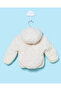 Infant Girls White Hooded Quilt Jacket - 4