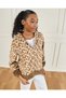 Senior Girls Beige Hooded Fur Jacket - 5