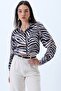 Black-White Zebra Pattern Oversize Shirt Vs00363 - 2