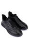 Men's Genuine Leather Black Casual Shoes - 2