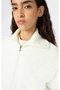 Elevated Basics Full Zip Sweatshirt White Women's Sweatshirt - 118104-Ww049 - 4