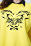 Yellow Unisex Printed Crew Neck Knitwear Sweatshirt Vs01312 - 6
