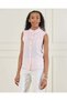 Senior Girls Pink Pleated PeterPan Collar Blouse