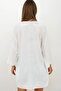 Ecru Oversize Long Knitwear Cardigan Vs00252 - 4