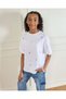Senior Girls White Embroidered T-Shirt - 5