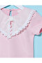 Infant Girls Pink Blous With Bow Collar Detailing - 2