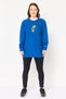 Women Sportswear Fit Long Sleeve Outdoor Sweatshirt, Blue - 2