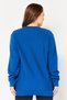 Women Sportswear Fit Long Sleeve Outdoor Sweatshirt, Blue - 4