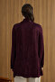 Burgundy Texture Jacquard Patterned Rayon Viscon Tunic - 6