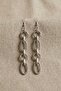 Twisted Ring Long Dangle Earrings Silver Color - 2