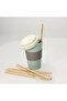 Natural Love Bamboo Straw Set - 8 Pieces - 5
