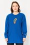 Women Sportswear Fit Long Sleeve Outdoor Sweatshirt, Blue